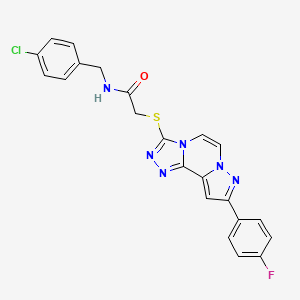 N-(4-Chlorobenzyl)-2-{[9-(4-fluorophenyl)pyrazolo[1,5-A][1,2,4]triazolo[3,4-C]pyrazin-3-YL]sulfanyl}acetamide