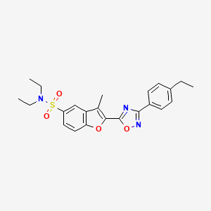 N,N-diethyl-2-[3-(4-ethylphenyl)-1,2,4-oxadiazol-5-yl]-3-methyl-1-benzofuran-5-sulfonamide