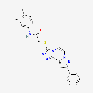 N-(3,4-dimethylphenyl)-2-((9-phenylpyrazolo[1,5-a][1,2,4]triazolo[3,4-c]pyrazin-3-yl)thio)acetamide