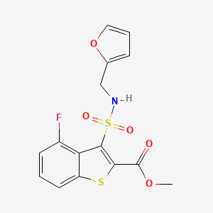 Methyl 4-fluoro-3-[(furan-2-ylmethyl)sulfamoyl]-1-benzothiophene-2-carboxylate