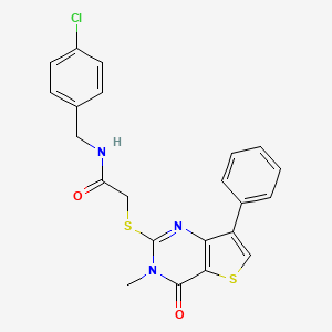 N-(4-chlorobenzyl)-2-[(3-methyl-4-oxo-7-phenyl-3,4-dihydrothieno[3,2-d]pyrimidin-2-yl)sulfanyl]acetamide