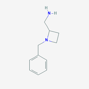 molecular formula C11H16N2 B112649 (1-苄基氮杂环丁烷-2-基)甲胺 CAS No. 46193-94-6