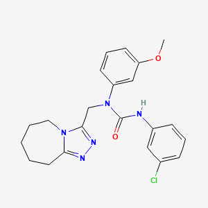 3-(3-chlorophenyl)-1-(3-methoxyphenyl)-1-(6,7,8,9-tetrahydro-5H-[1,2,4]triazolo[4,3-a]azepin-3-ylmethyl)urea