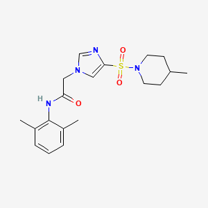 N-(2,6-dimethylphenyl)-2-{4-[(4-methylpiperidin-1-yl)sulfonyl]-1H-imidazol-1-yl}acetamide