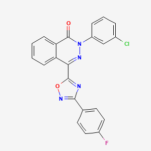 2-(3-chlorophenyl)-4-[3-(4-fluorophenyl)-1,2,4-oxadiazol-5-yl]phthalazin-1(2H)-one