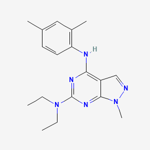 molecular formula C18H24N6 B11264958 N~4~-(2,4-dimethylphenyl)-N~6~,N~6~-diethyl-1-methyl-1H-pyrazolo[3,4-d]pyrimidine-4,6-diamine 