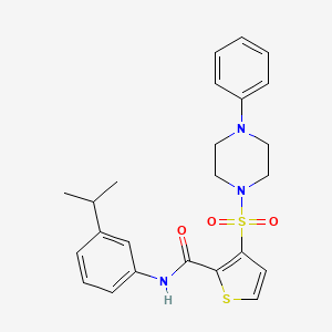 3-[(4-phenylpiperazin-1-yl)sulfonyl]-N-[3-(propan-2-yl)phenyl]thiophene-2-carboxamide