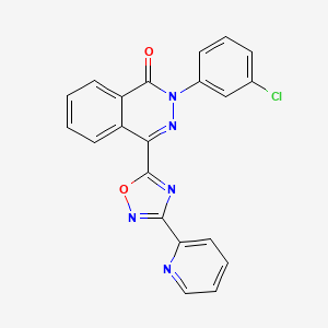 2-(3-chlorophenyl)-4-[3-(pyridin-2-yl)-1,2,4-oxadiazol-5-yl]phthalazin-1(2H)-one