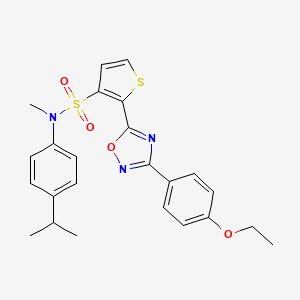 2-[3-(4-ethoxyphenyl)-1,2,4-oxadiazol-5-yl]-N-methyl-N-[4-(propan-2-yl)phenyl]thiophene-3-sulfonamide