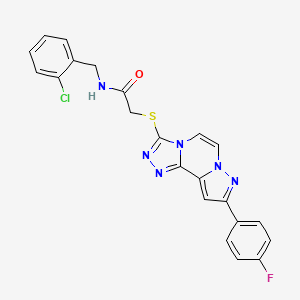 N-(2-Chlorobenzyl)-2-{[9-(4-fluorophenyl)pyrazolo[1,5-A][1,2,4]triazolo[3,4-C]pyrazin-3-YL]sulfanyl}acetamide