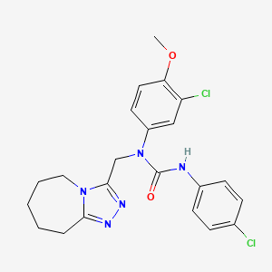 1-(3-chloro-4-methoxyphenyl)-3-(4-chlorophenyl)-1-((6,7,8,9-tetrahydro-5H-[1,2,4]triazolo[4,3-a]azepin-3-yl)methyl)urea