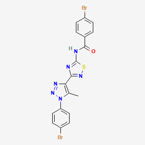 4-bromo-N-{3-[1-(4-bromophenyl)-5-methyl-1H-1,2,3-triazol-4-yl]-1,2,4-thiadiazol-5-yl}benzamide