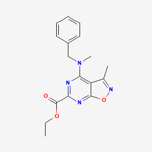 ethyl 4-[benzyl(methyl)amino]-3-methyl-[1,2]oxazolo[5,4-d]pyrimidine-6-carboxylate