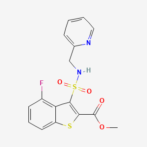 Methyl 4-fluoro-3-[(pyridin-2-ylmethyl)sulfamoyl]-1-benzothiophene-2-carboxylate