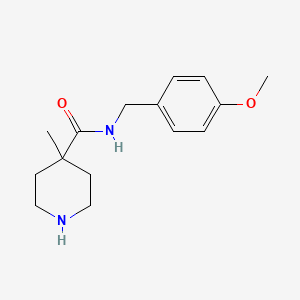 molecular formula C15H22N2O2 B11265112 N-[(4-methoxyphenyl)methyl]-4-methylpiperidine-4-carboxamide 