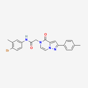 N-(4-bromo-3-methylphenyl)-2-[2-(4-methylphenyl)-4-oxopyrazolo[1,5-a]pyrazin-5(4H)-yl]acetamide