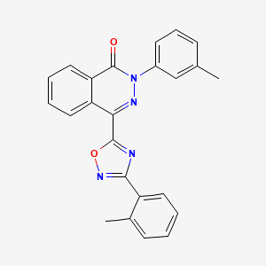 molecular formula C24H18N4O2 B11265165 2-(m-tolyl)-4-(3-(o-tolyl)-1,2,4-oxadiazol-5-yl)phthalazin-1(2H)-one 