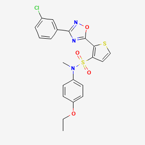 2-[3-(3-chlorophenyl)-1,2,4-oxadiazol-5-yl]-N-(4-ethoxyphenyl)-N-methylthiophene-3-sulfonamide