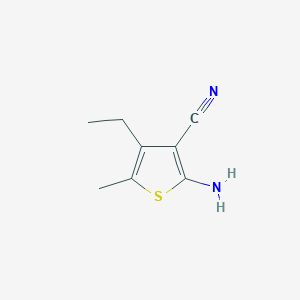 molecular formula C8H10N2S B112652 2-氨基-4-乙基-5-甲硫代苯并呋喃-3-腈 CAS No. 4651-92-7