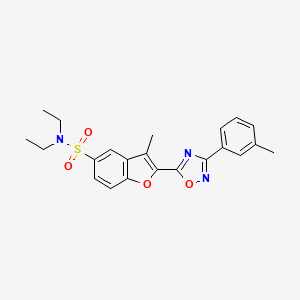 N,N-diethyl-3-methyl-2-[3-(3-methylphenyl)-1,2,4-oxadiazol-5-yl]-1-benzofuran-5-sulfonamide