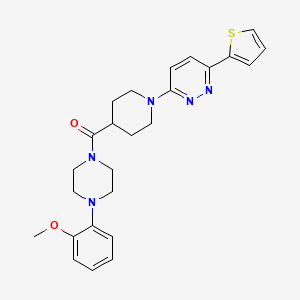 3-{4-[4-(2-Methoxyphenyl)piperazine-1-carbonyl]piperidin-1-YL}-6-(thiophen-2-YL)pyridazine