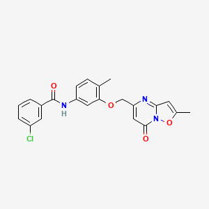 3-Chloro-N-[4-methyl-3-[(2-methyl-7-oxo-7H-isoxazolo[2,3-a]pyrimidin-5-yl)methoxy]phenyl]benzamide