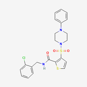 N-(2-chlorobenzyl)-3-[(4-phenylpiperazin-1-yl)sulfonyl]thiophene-2-carboxamide