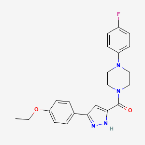 1-[3-(4-Ethoxyphenyl)-1H-pyrazole-5-carbonyl]-4-(4-fluorophenyl)piperazine