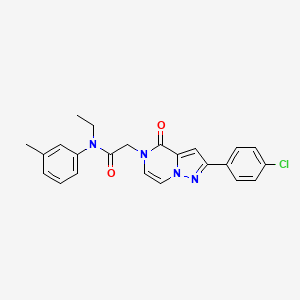 2-(2-(4-chlorophenyl)-4-oxopyrazolo[1,5-a]pyrazin-5(4H)-yl)-N-ethyl-N-(m-tolyl)acetamide