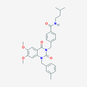 4-{[6,7-dimethoxy-1-(3-methylbenzyl)-2,4-dioxo-1,4-dihydroquinazolin-3(2H)-yl]methyl}-N-(3-methylbutyl)benzamide