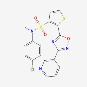 N-(4-Chlorophenyl)-N-methyl-2-[3-(pyridin-3-YL)-1,2,4-oxadiazol-5-YL]thiophene-3-sulfonamide