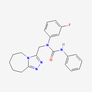 1-(3-fluorophenyl)-3-phenyl-1-(6,7,8,9-tetrahydro-5H-[1,2,4]triazolo[4,3-a]azepin-3-ylmethyl)urea