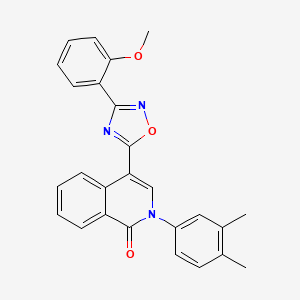 2-(3,4-dimethylphenyl)-4-[3-(2-methoxyphenyl)-1,2,4-oxadiazol-5-yl]isoquinolin-1(2H)-one