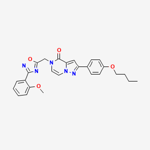 2-(4-butoxyphenyl)-5-((3-(2-methoxyphenyl)-1,2,4-oxadiazol-5-yl)methyl)pyrazolo[1,5-a]pyrazin-4(5H)-one