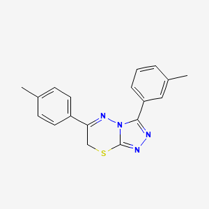 3-(3-methylphenyl)-6-(4-methylphenyl)-7H-[1,2,4]triazolo[3,4-b][1,3,4]thiadiazine