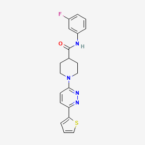 N-(3-Fluorophenyl)-1-[6-(thiophen-2-YL)pyridazin-3-YL]piperidine-4-carboxamide