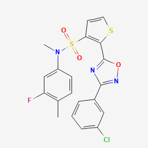 2-[3-(3-chlorophenyl)-1,2,4-oxadiazol-5-yl]-N-(3-fluoro-4-methylphenyl)-N-methylthiophene-3-sulfonamide