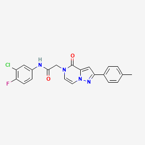 N-(3-chloro-4-fluorophenyl)-2-[2-(4-methylphenyl)-4-oxopyrazolo[1,5-a]pyrazin-5(4H)-yl]acetamide