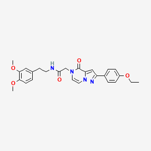 molecular formula C26H28N4O5 B11265525 N-[2-(3,4-dimethoxyphenyl)ethyl]-2-[2-(4-ethoxyphenyl)-4-oxopyrazolo[1,5-a]pyrazin-5(4H)-yl]acetamide 