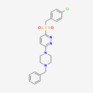 3-(4-Benzylpiperazin-1-yl)-6-((4-chlorobenzyl)sulfonyl)pyridazine