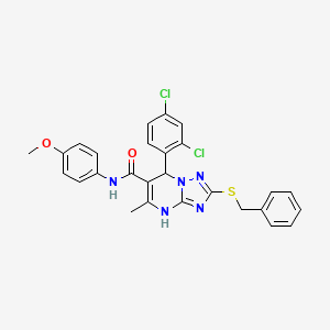 2-(benzylsulfanyl)-7-(2,4-dichlorophenyl)-N-(4-methoxyphenyl)-5-methyl-4,7-dihydro[1,2,4]triazolo[1,5-a]pyrimidine-6-carboxamide