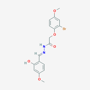 molecular formula C17H17BrN2O5 B11265551 2-(2-bromo-4-methoxyphenoxy)-N'-[(E)-(2-hydroxy-4-methoxyphenyl)methylidene]acetohydrazide 