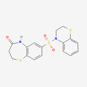 7-(2,3-dihydro-4H-1,4-benzothiazin-4-ylsulfonyl)-2,3-dihydro-1,5-benzothiazepin-4(5H)-one