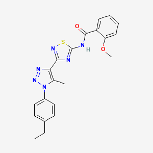 N-{3-[1-(4-ethylphenyl)-5-methyl-1H-1,2,3-triazol-4-yl]-1,2,4-thiadiazol-5-yl}-2-methoxybenzamide