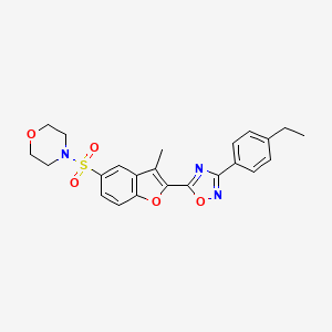 4-({2-[3-(4-Ethylphenyl)-1,2,4-oxadiazol-5-yl]-3-methyl-1-benzofuran-5-yl}sulfonyl)morpholine