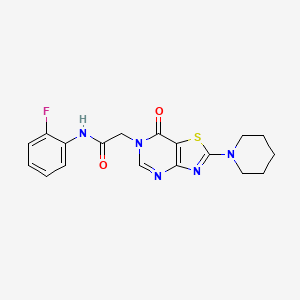 N-(2-fluorophenyl)-2-[7-oxo-2-(piperidin-1-yl)[1,3]thiazolo[4,5-d]pyrimidin-6(7H)-yl]acetamide