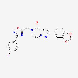 2-(1,3-benzodioxol-5-yl)-5-{[3-(4-fluorophenyl)-1,2,4-oxadiazol-5-yl]methyl}pyrazolo[1,5-a]pyrazin-4(5H)-one