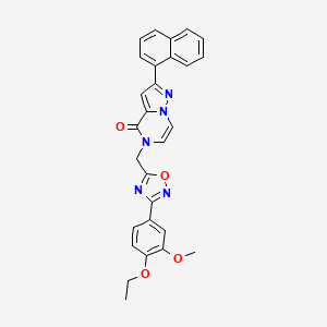 5-((3-(4-ethoxy-3-methoxyphenyl)-1,2,4-oxadiazol-5-yl)methyl)-2-(naphthalen-1-yl)pyrazolo[1,5-a]pyrazin-4(5H)-one