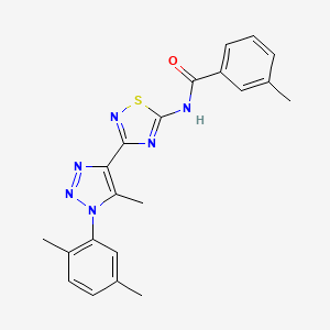 N-{3-[1-(2,5-dimethylphenyl)-5-methyl-1H-1,2,3-triazol-4-yl]-1,2,4-thiadiazol-5-yl}-3-methylbenzamide