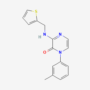 1-(3-Methylphenyl)-3-{[(thiophen-2-yl)methyl]amino}-1,2-dihydropyrazin-2-one